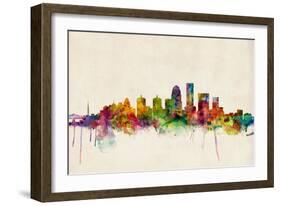 Louisville Kentucky City Skyline-Michael Tompsett-Framed Art Print