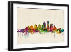 Louisville Kentucky City Skyline-Michael Tompsett-Framed Art Print