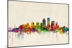 Louisville Kentucky City Skyline-Michael Tompsett-Mounted Art Print