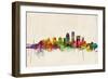 Louisville Kentucky City Skyline-Michael Tompsett-Framed Premium Giclee Print