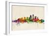 Louisville Kentucky City Skyline-Michael Tompsett-Framed Premium Giclee Print