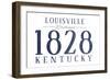 Louisville, Kentucky - Established Date (Blue)-Lantern Press-Framed Art Print