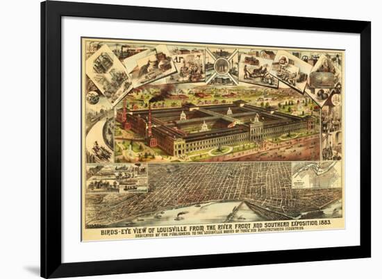 Louisville, Kentucky - Exposition-Lantern Press-Framed Premium Giclee Print