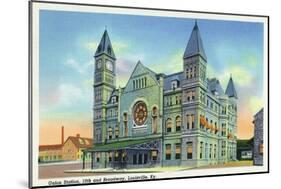 Louisville, Kentucky - Exterior View of Union Station-Lantern Press-Mounted Art Print