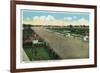 Louisville, Kentucky - Famous Churchill Downs on Derby Day Scene-Lantern Press-Framed Art Print