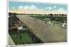 Louisville, Kentucky - Famous Churchill Downs on Derby Day Scene-Lantern Press-Mounted Art Print