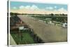 Louisville, Kentucky - Famous Churchill Downs on Derby Day Scene-Lantern Press-Stretched Canvas