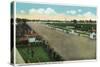 Louisville, Kentucky - Famous Churchill Downs on Derby Day Scene-Lantern Press-Stretched Canvas