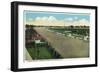 Louisville, Kentucky - Famous Churchill Downs on Derby Day Scene-Lantern Press-Framed Art Print