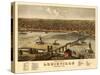 Louisville, Kentucky - Panoramic Map-Lantern Press-Stretched Canvas