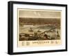 Louisville, Kentucky - Panoramic Map-Lantern Press-Framed Art Print