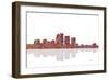 Louisville Kentucky Skyline 1-Marlene Watson-Framed Premium Giclee Print