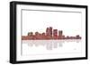 Louisville Kentucky Skyline 1-Marlene Watson-Framed Premium Giclee Print