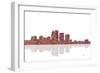 Louisville Kentucky Skyline 1-Marlene Watson-Framed Premium Giclee Print