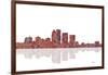 Louisville Kentucky Skyline 1-Marlene Watson-Framed Giclee Print