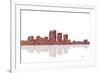 Louisville Kentucky Skyline 1-Marlene Watson-Framed Giclee Print