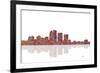 Louisville Kentucky Skyline 1-Marlene Watson-Framed Giclee Print