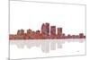 Louisville Kentucky Skyline 1-Marlene Watson-Mounted Giclee Print