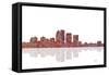 Louisville Kentucky Skyline 1-Marlene Watson-Framed Stretched Canvas