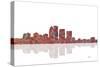 Louisville Kentucky Skyline 1-Marlene Watson-Stretched Canvas