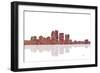 Louisville Kentucky Skyline 1-Marlene Watson-Framed Giclee Print