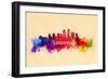 Louisville, Kentucky - Skyline Abstract-Lantern Press-Framed Art Print