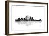 Louisville Kentucky Skyline BG 1-Marlene Watson-Framed Giclee Print