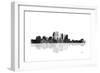 Louisville Kentucky Skyline BG 1-Marlene Watson-Framed Giclee Print