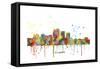 Louisville Kentucky Skyline MCLR 1-Marlene Watson-Framed Stretched Canvas