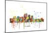 Louisville Kentucky Skyline MCLR 1-Marlene Watson-Mounted Giclee Print