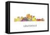 Louisville Kentucky Skyline-Marlene Watson-Framed Stretched Canvas