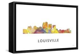 Louisville Kentucky Skyline-Marlene Watson-Framed Stretched Canvas