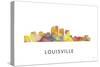 Louisville Kentucky Skyline-Marlene Watson-Stretched Canvas