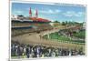 Louisville, Kentucky - Souvenir of the Kentucky Derby; Race Scene-Lantern Press-Mounted Premium Giclee Print