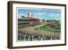 Louisville, Kentucky - Souvenir of the Kentucky Derby; Race Scene-Lantern Press-Framed Art Print