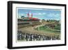 Louisville, Kentucky - Souvenir of the Kentucky Derby; Race Scene-Lantern Press-Framed Art Print