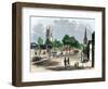 Louisville (Kentucky Usa), at the Intersection of Green Street and the 6Th, circa 1850 - Colorisee-null-Framed Giclee Print