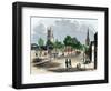 Louisville (Kentucky Usa), at the Intersection of Green Street and the 6Th, circa 1850 - Colorisee-null-Framed Giclee Print