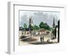 Louisville (Kentucky Usa), at the Intersection of Green Street and the 6Th, circa 1850 - Colorisee-null-Framed Giclee Print