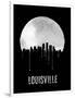 Louisville Skyline Black-null-Framed Art Print