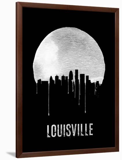 Louisville Skyline Black-null-Framed Art Print