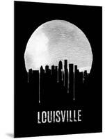Louisville Skyline Black-null-Mounted Art Print