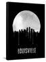 Louisville Skyline Black-null-Framed Stretched Canvas