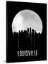 Louisville Skyline Black-null-Stretched Canvas