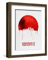 Louisville Skyline Red-null-Framed Art Print