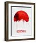 Louisville Skyline Red-null-Framed Art Print