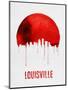Louisville Skyline Red-null-Mounted Art Print