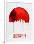 Louisville Skyline Red-null-Framed Art Print