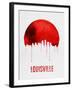 Louisville Skyline Red-null-Framed Art Print