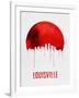 Louisville Skyline Red-null-Framed Art Print